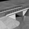 Vizualizace navrženého mostu rozpětí 8 m