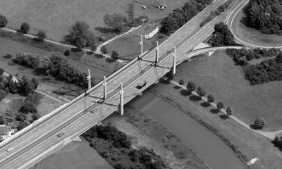 Výroba a montáž silničního zavěšeného mostu v Bad Oeynhausen (SRN)