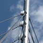 Detail kotvení nosných lan na vrcholu pylonu (05/2008)